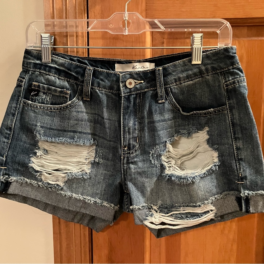 KanCan Distressed Jean Shorts